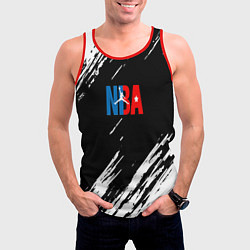 Майка-безрукавка мужская Basketball текстура краски nba, цвет: 3D-красный — фото 2