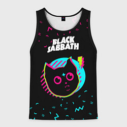 Майка-безрукавка мужская Black Sabbath - rock star cat, цвет: 3D-черный