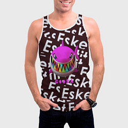 Майка-безрукавка мужская Esskeetit logo pattern, цвет: 3D-белый — фото 2