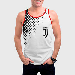 Майка-безрукавка мужская Juventus sport black geometry, цвет: 3D-красный — фото 2