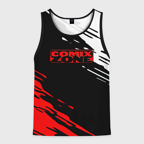 Мужская майка без рукавов Comix zone краски sega / 3D-Черный – фото 1