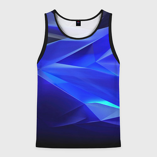 Мужская майка без рукавов Black and blue abstract background sport style / 3D-Черный – фото 1