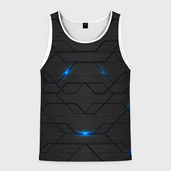 Мужская майка без рукавов Кибер сталь