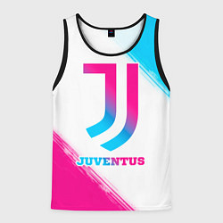 Майка-безрукавка мужская Juventus neon gradient style, цвет: 3D-черный