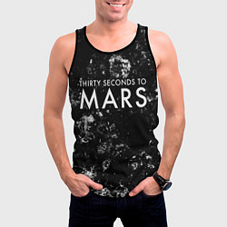 Майка-безрукавка мужская Thirty Seconds to Mars black ice, цвет: 3D-черный — фото 2