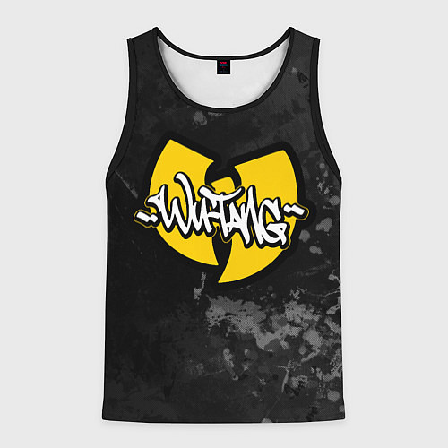 Мужская майка без рукавов Wu tang clan logo / 3D-Черный – фото 1