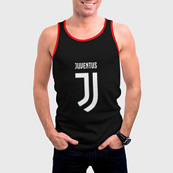 Майка-безрукавка мужская Juventus sport fc белое лого, цвет: 3D-красный — фото 2