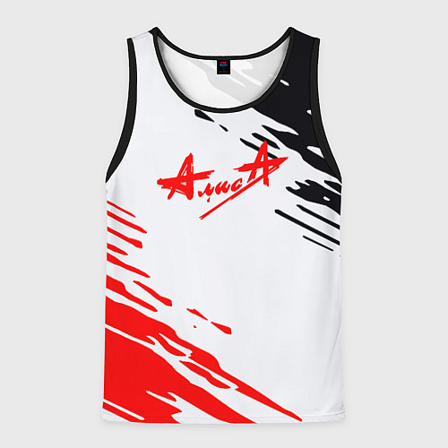 Мужская майка без рукавов Алиса рок краски готические / 3D-Черный – фото 1