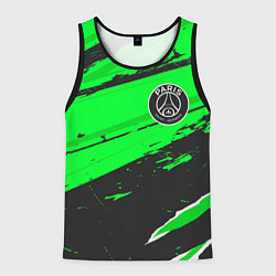 Майка-безрукавка мужская PSG sport green, цвет: 3D-черный