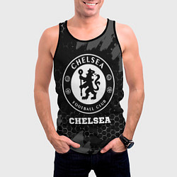 Майка-безрукавка мужская Chelsea sport на темном фоне, цвет: 3D-черный — фото 2