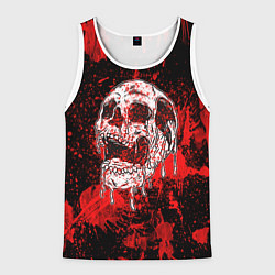 Майка-безрукавка мужская Bloody skull, цвет: 3D-белый