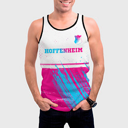 Майка-безрукавка мужская Hoffenheim neon gradient style посередине, цвет: 3D-черный — фото 2