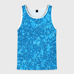 Мужская майка без рукавов Ярко-голубой абстракция космический