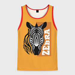 Мужская майка без рукавов Zebra head