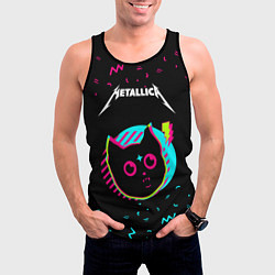 Майка-безрукавка мужская Metallica - rock star cat, цвет: 3D-черный — фото 2
