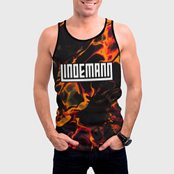 Майка-безрукавка мужская Lindemann red lava, цвет: 3D-черный — фото 2