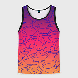 Мужская майка без рукавов Каракули на градиентном фоне