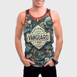 Майка-безрукавка мужская Авангардная композиция - нейросеть, цвет: 3D-красный — фото 2