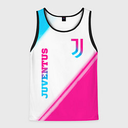 Мужская майка без рукавов Juventus neon gradient style вертикально