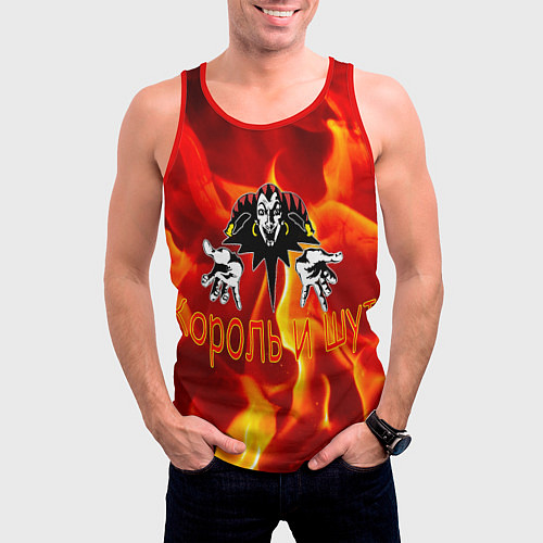 Мужская майка без рукавов KuW fire / 3D-Красный – фото 3