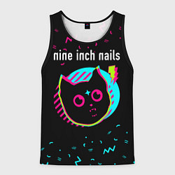 Майка-безрукавка мужская Nine Inch Nails - rock star cat, цвет: 3D-черный
