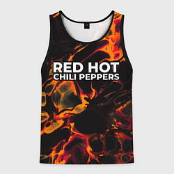 Майка-безрукавка мужская Red Hot Chili Peppers red lava, цвет: 3D-черный