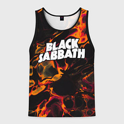 Майка-безрукавка мужская Black Sabbath red lava, цвет: 3D-черный