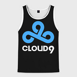 Майка-безрукавка мужская Cloud9 - esports logo, цвет: 3D-белый