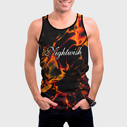 Майка-безрукавка мужская Nightwish red lava, цвет: 3D-черный — фото 2