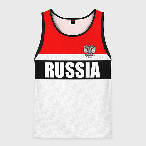 Мужская майка без рукавов Россия - униформа классическая с гербом / 3D-Черный – фото 1
