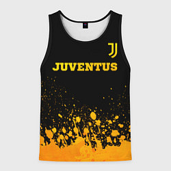 Майка-безрукавка мужская Juventus - gold gradient посередине, цвет: 3D-черный