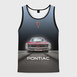 Майка-безрукавка мужская Американский масл-кар Pontiac GTO, цвет: 3D-черный