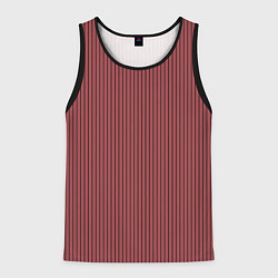 Мужская майка без рукавов Светло-бордовый в чёрную полоску
