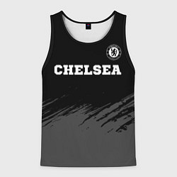 Майка-безрукавка мужская Chelsea sport на темном фоне посередине, цвет: 3D-черный
