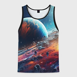 Мужская майка без рукавов Космос фантастическая планета
