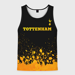 Мужская майка без рукавов Tottenham - gold gradient посередине