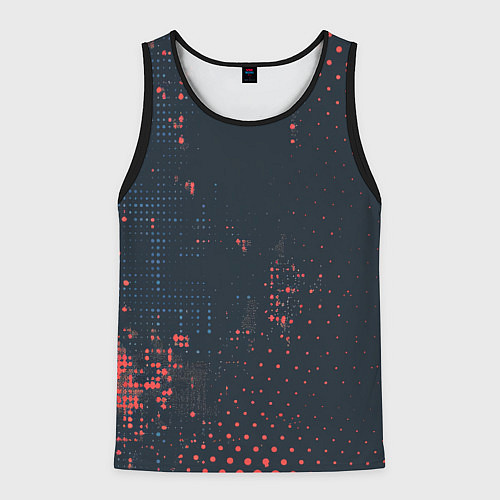 Мужская майка без рукавов Брызги краски на стену / 3D-Черный – фото 1