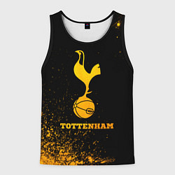 Майка-безрукавка мужская Tottenham - gold gradient, цвет: 3D-черный