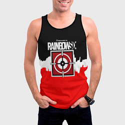 Майка-безрукавка мужская Rainbow six снайпер, цвет: 3D-черный — фото 2