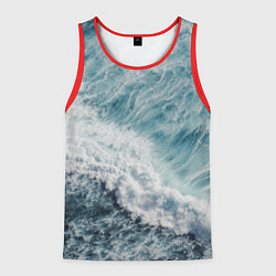 Мужская майка без рукавов Морская бирюзовая волна