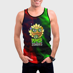 Майка-безрукавка мужская Plants vs zombies огненный градиент, цвет: 3D-черный — фото 2