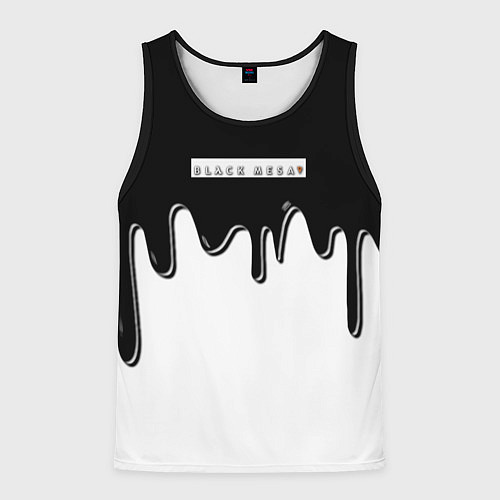 Мужская майка без рукавов Half-life потёки красок / 3D-Черный – фото 1