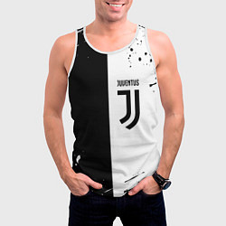 Майка-безрукавка мужская Juventus краски текстура спорт, цвет: 3D-белый — фото 2