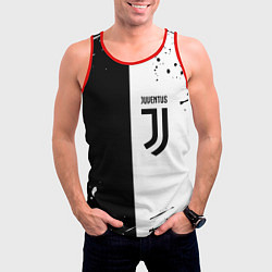 Майка-безрукавка мужская Juventus краски текстура спорт, цвет: 3D-красный — фото 2