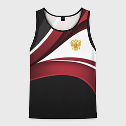Мужская майка без рукавов Униформа Россия - бордовая