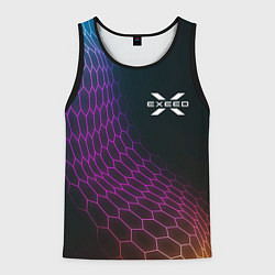 Мужская майка без рукавов Exeed neon hexagon