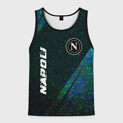 Майка-безрукавка мужская Napoli glitch blue, цвет: 3D-черный
