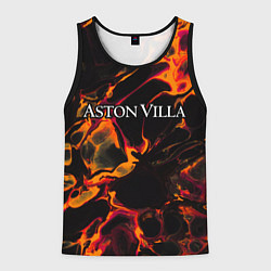 Майка-безрукавка мужская Aston Villa red lava, цвет: 3D-черный