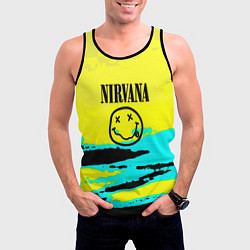 Майка-безрукавка мужская Nirvana краски кислотные, цвет: 3D-черный — фото 2