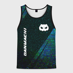 Мужская майка без рукавов DanMachi glitch blue